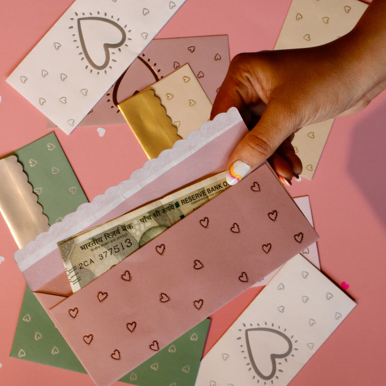 Sparkly Hearts Money Envelopes (Set of 10)