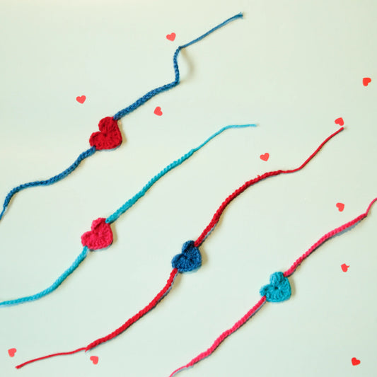 Crochet Rakhi (Teal Blue)