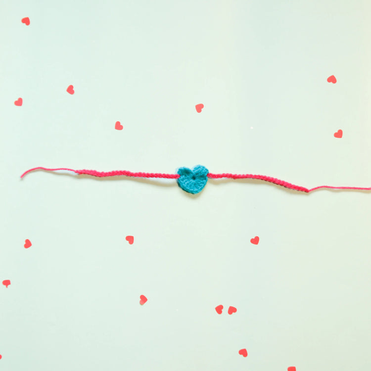 Crochet Rakhi (Teal Blue)