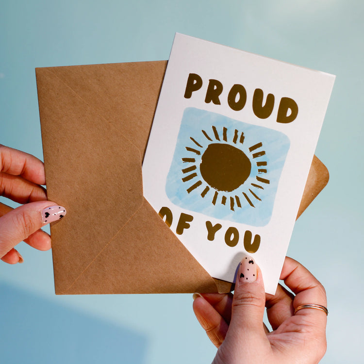Proud of You Sunshine Card (Blue)