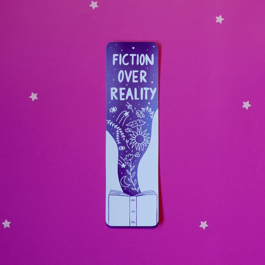 Fiction Over Reality Bookmark
