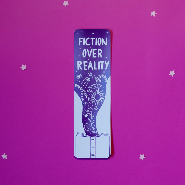 Fiction Over Reality Bookmark