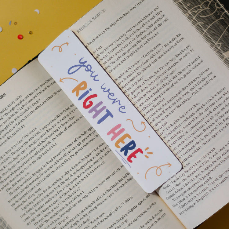 You Were Right Here Bookmark